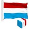 G128 5 Pack: Luxembourg Luxembourgers Flag | 3x5 Ft | LiteWeave Pro Series Printed 150D Polyester | Country Flag, Vibrant Colors, Brass Grommets, Thicker and More Durable Than 100D 75D Polyester